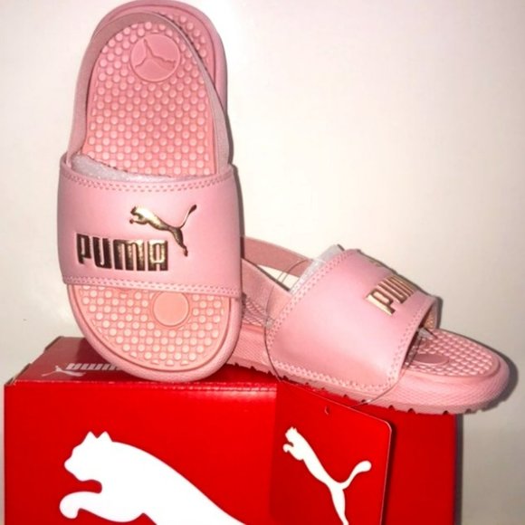 PUMA Cool Cat Rose Gold child’s sandal with back strap Size 10C Toddler - Picture 2 of 7